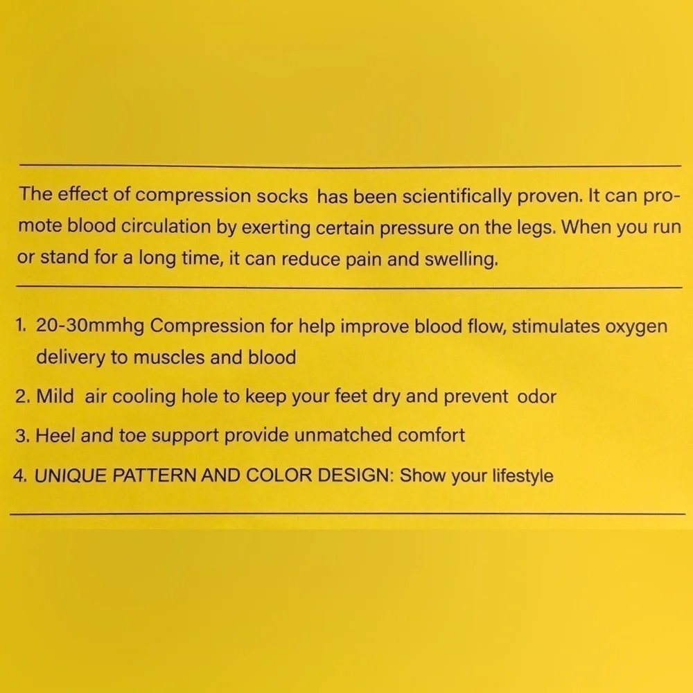 Black Copper Compression Socks, 20-30mmHg compression (1 pair)